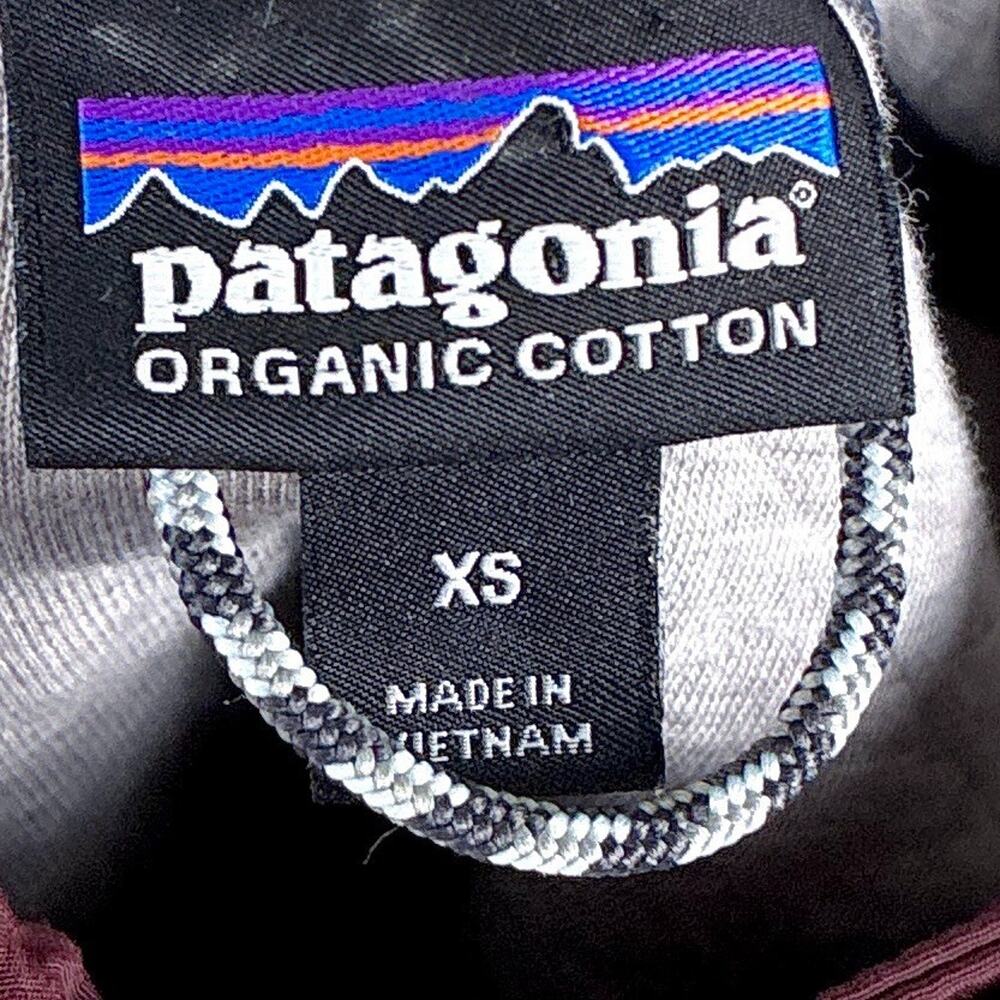 Patagonia Snap T Quilted Pullover Sweater Womens XS Gray Maroon Outdoors Preppy - Picture 9 of 11